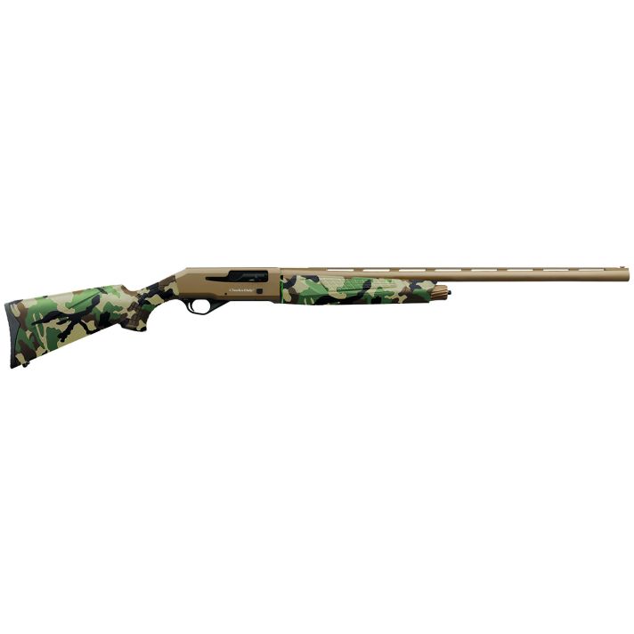 Charles Daly 930328 60112 Gauge 4+1 3" 28" Vent Rib Barrel, Flat Dark Earth Finish Aluminum Receiver, Woodland Camo Synthetic Stock, Includes 3 Choke Tubes