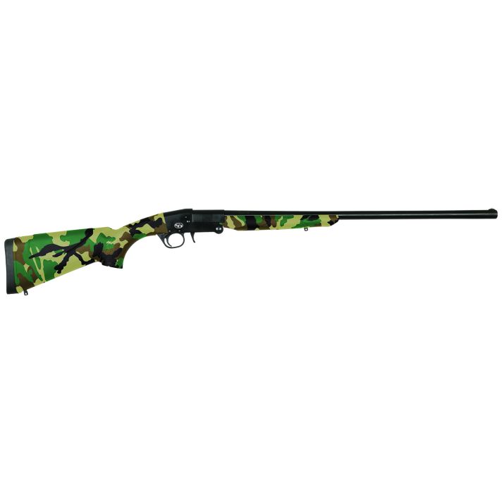 Charles Daly 930336 101Full Size 410 Gauge Break Open 3" 1rd 26" Blued Steel Barrel & Receiver, Fixed Woodland Camo Synthetic Stock
