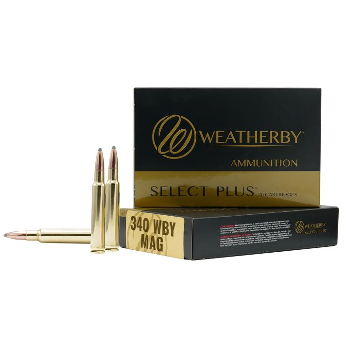 Weatherby H340225IL Select Plus340 Wthby Mag 225 gr Hornady Interlock 20 Per Box/ 10 Case