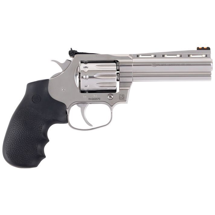 Colt Mfg KCOBRA22-SP4RFO King Cobra Target 22 LR 10 Shot, 4.25" Stainless Steel Barrel, Cylinder & Frame, Black Hogue Overmolded Grips