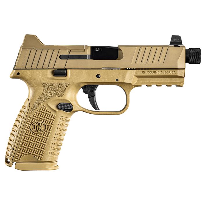 FN 66100745 509 Midsize Tactical 9mm Luger 4.50" Threaded Barrel 15+1 Or 24+1, Flat Dark Earth Polymer Frame With Mounting Rail, Optic Cut FDE Stainless Steel Slide, No Manual Safety, Optics Ready