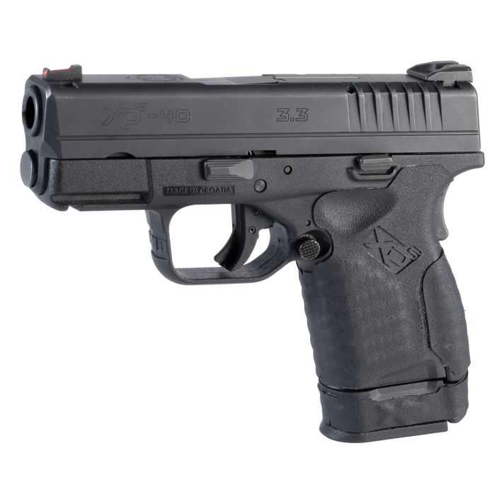 Hogue 17630 Wrapter Adhesive Grip made of Rubber with Black Finish & Grain Texture for Sig P320 Full Size with Medium Grip Module