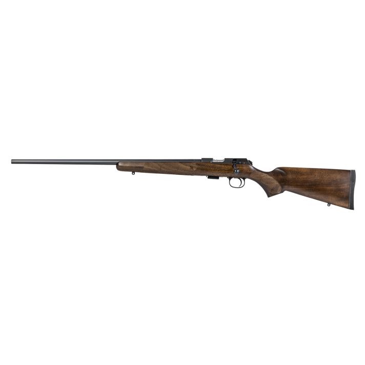 CZ-USA 02390 CZ 457 American Full Size 22 LR 5+1 24" Black Nitride Black Nitride Steel Receiver Turkish Walnut Fixed American Style Stock Left Hand