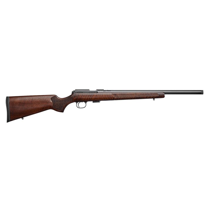 CZ-USA 02392 CZ 457 Varmint Full Size 22 LR 5+1 20.50" Black Nitride Heavy Barrel Black Nitride Steel Receiver Turkish Walnut Fixed Varmint-Style Stock Left Hand