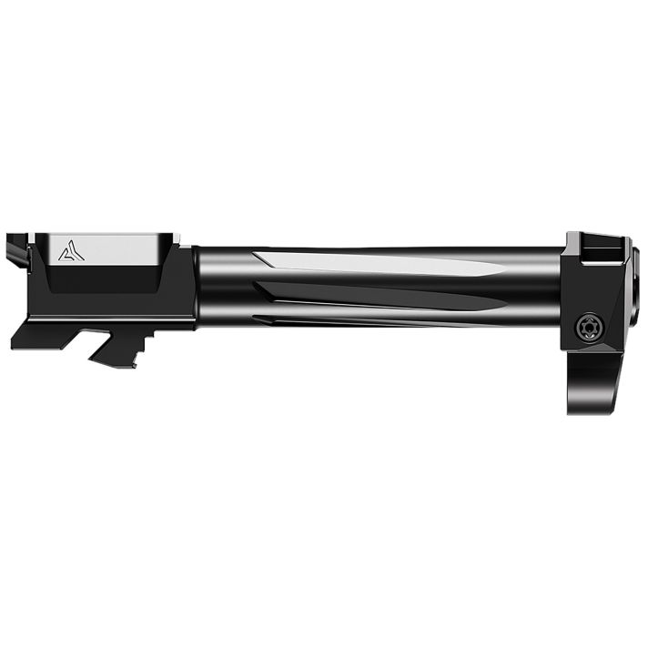 Radian Weapons G19G4ILRN Ramjet + Afterburner Combo9mm Luger, Compatible w/Glock 19 Gen4, Black Stainless Steel Fluted Barrel