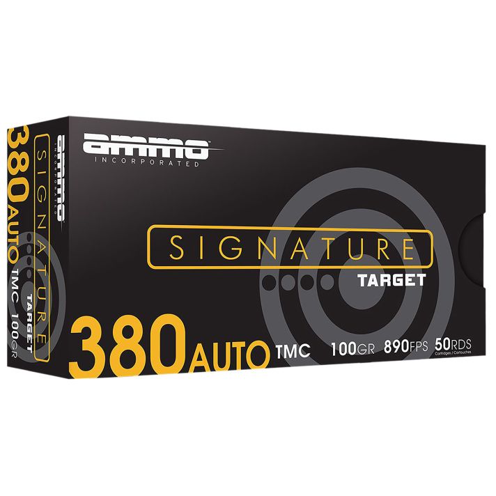 Ammo Inc 380100TMCA50 Signature380ACP 100gr Total Metal Case 50 Per Box/20 Case