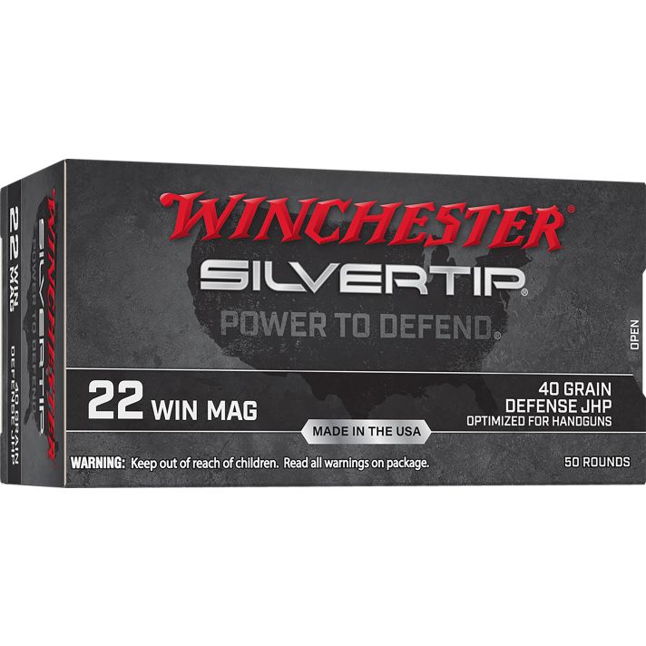 Winchester Ammo W22MST Silvertip22Mag 40gr Silvertip Hollow Point 50 Per Box/20 Case