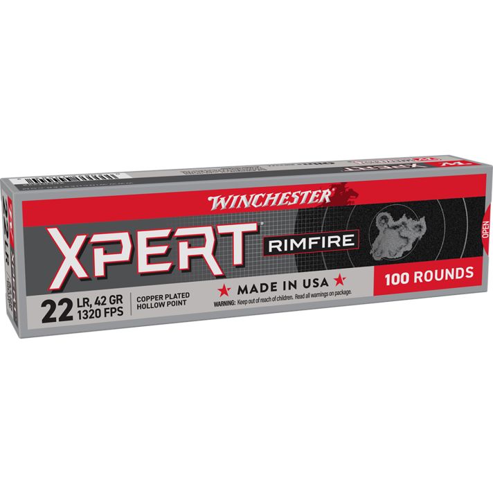Winchester Ammo XPERT22X Xpert Rimfire 22LR 42gr Copper Hollow Point 100 Per Box/20 Case