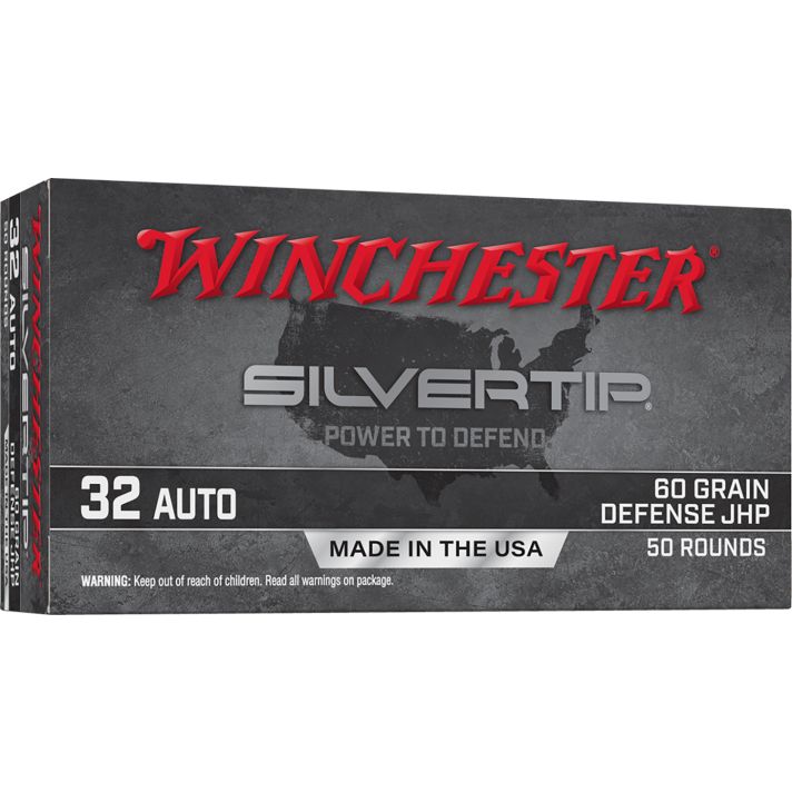 Winchester Ammo W32AST Silvertip32ACP 60gr Jacketed Hollow Point 50 Per Box/10 Case