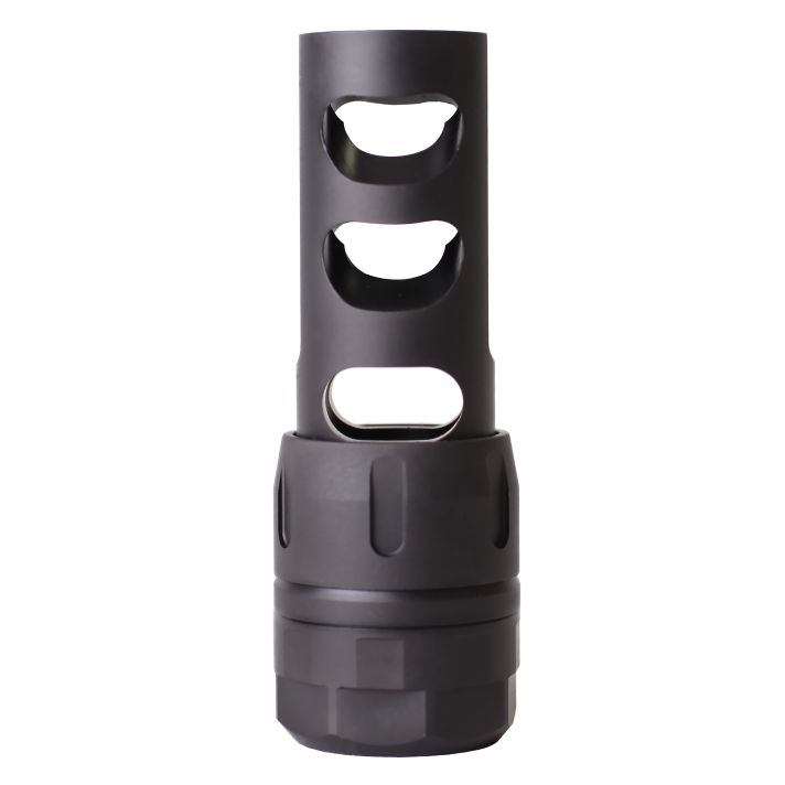 Nosler 97230 Muzzle Brake Muzzle Brake Black 5/8" 24 tpi Threads for 338 Cal