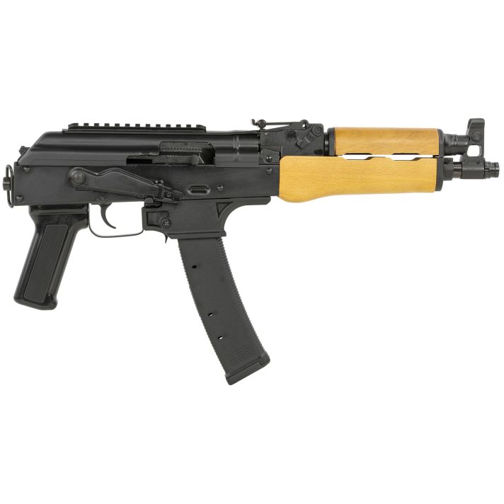 Century Arms HG6038N Draco 9S 9mm Luger 35+1 11.14" Barrel,Black Metal Finish, Picatinny Optics Rail, Wood Handguard, Black Polymer Grip, Includes 1 Magazine