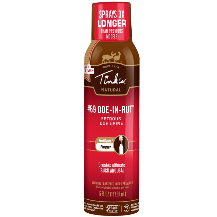 Tinks W5500 #69 Doe-In-Rut Estrous Fogger Deer Attractant Doe In Estrus Scent 5 oz Aerosol