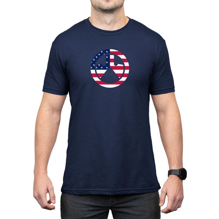 Magpul MAG1281410S Independence IconNavy Cotton/Polyester Short Sleeve Small