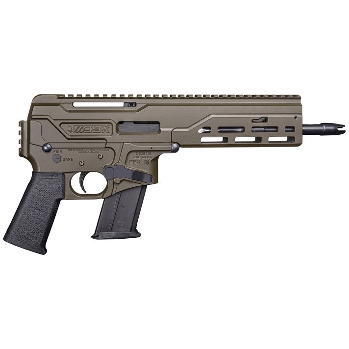 Diamondback DB165AL101 DBXSports South Exclusive 5.7x28mm 20+1 8" Black Nitride Threaded Barrel, M-LOK Handguard, OD Green Aluminum Picatinny Rail Receiver, Black Magpul K Grip