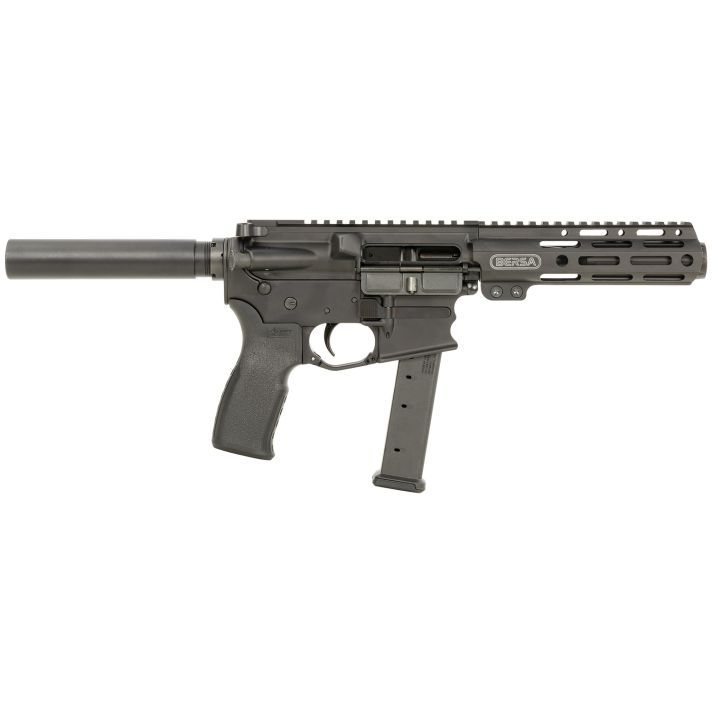 Bersa BAR9GL4BSC AR99mm Luger 33+1 4" Barrel, KAW Valley XL Compensator, Hard Coat Anodized Metal Finish, Magpul MOE+ Grip, Manual Safety