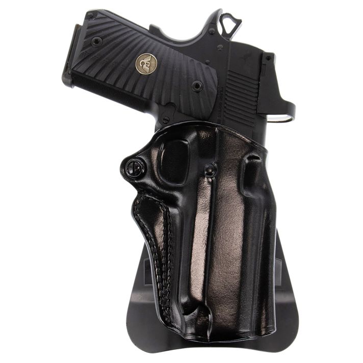 Galco SM2212RB Speed Master 2.0 OWB Black Leather Paddle Fits 1911 Fits 5" Barrel Right Hand