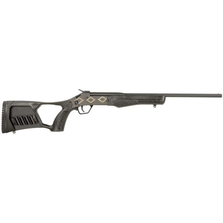 Rossi SSP1BKEN1 Tuffy Youth 410 Gauge with 18.50" Barrel, 1rd Capacity, Matte Black with Snakeskin Engraving Metal Finish & Black Fixed Thumbhole Stock Right Hand