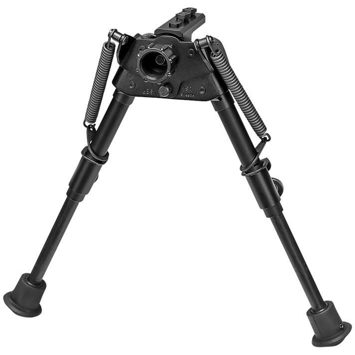Harris Bipods S-BRM-LOK Swivel BR M-LOK, 6-9", Black Steel/Aluminum, Rubber Feet