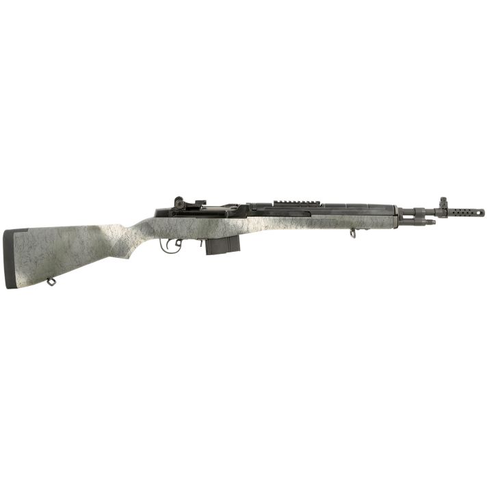 Springfield Armory AA9112 M1A Scout Squad Sports South Exclusive 308 Win 10+1 18" Black Cerakote Steel Barrel, Picatinny Rail Steel Receiver, Fixed GB Black Speckled Synthetic Stock