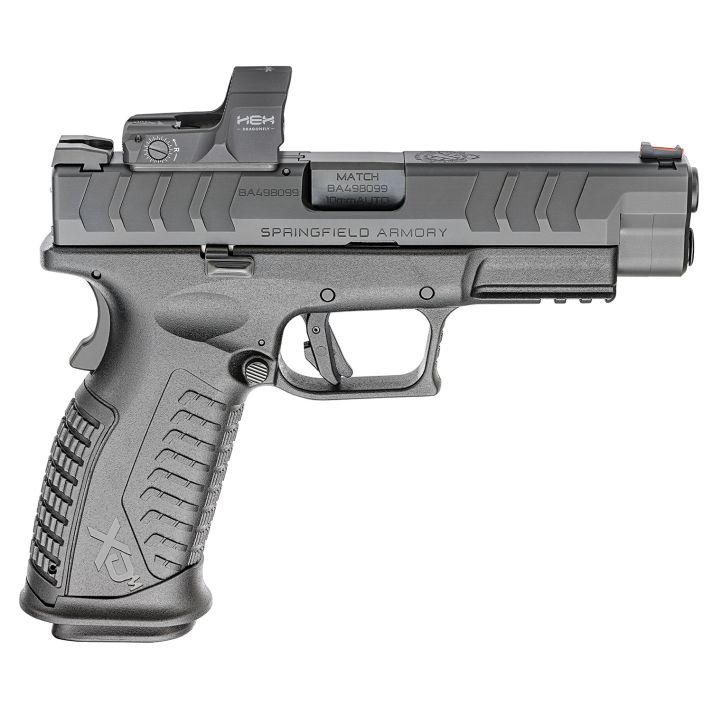 Springfield Armory XDME94510BHCOSPD XD-M Elite OSP 10mm Auto 16+1 4.50" Barrel, Black Polymer Frame w/Picatinny Acc. Rail, Optic Ready Slide, Interchangeable Backstrap, Includes Hex Dragonfly Red Dot