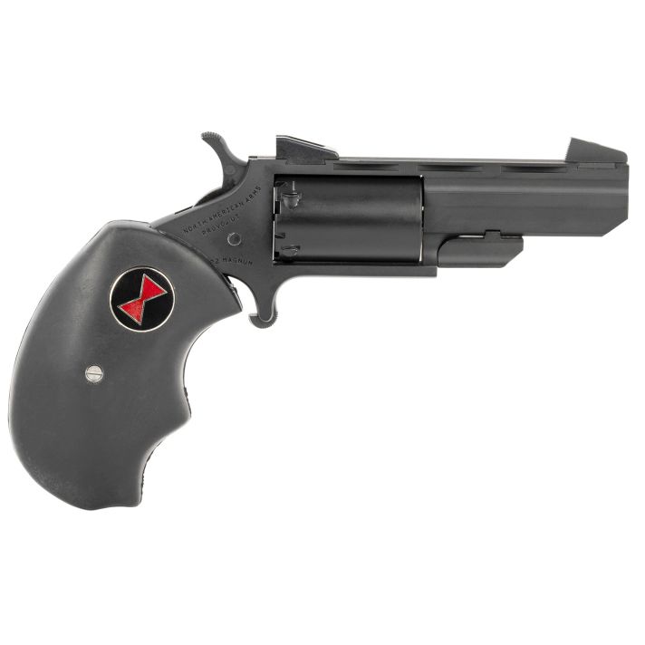 North American Arms BWMCRK Black Widow22 Mag 5 Shot 2" Matte Black Heavy Vent Rib Barrel/Matte Black Cerakote Frame Black Cylinder/ Black Finger Grooved Rubber Grips