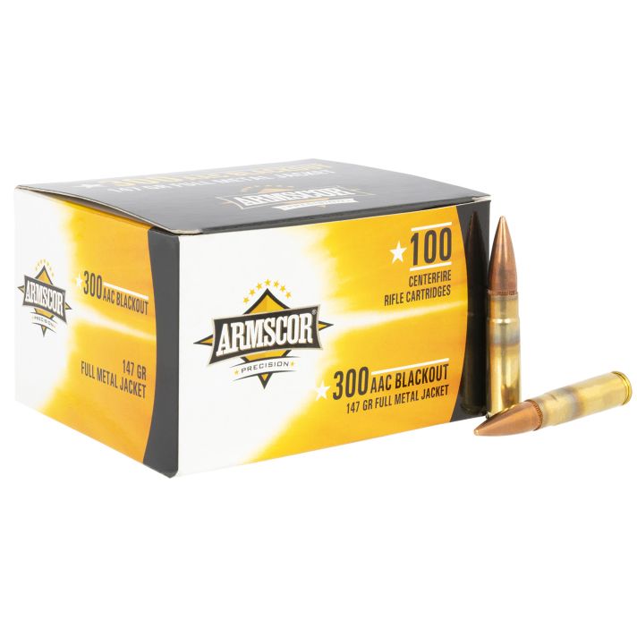 Armscor 50446 Precision Value Pack 300Blackout 147gr Full Metal Jacket 100 Per Box/12 Case