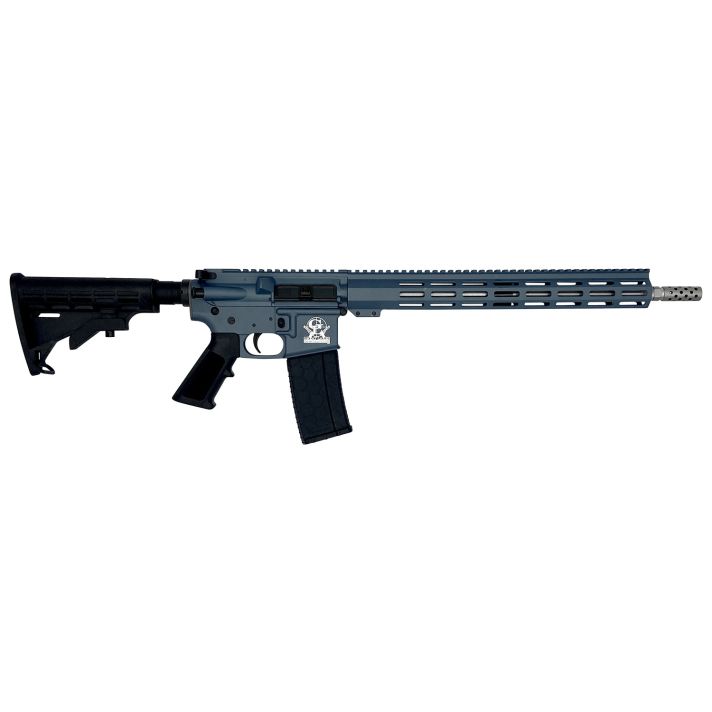 Great Lakes Firearms GL15223SSBLU AR-15223 Wylde 30+1 16" Stainless Barrel, Blue Titanium Cerakote Receiver, Full Picatinny Rail,Black Collapsible Stock, Polymer Grip