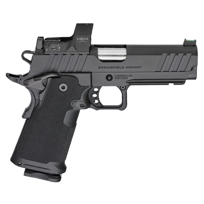 Springfield Armory PH9117AOSD Prodigy9mm Luger 20+1/17+1 4.25" Bull Barrel, Black Cerakote Carbon Steel Frame w/Picatinny Acc. Rail, Black Cerakote Optics Ready Slide, Includes Hex Dragonfly Red Dot