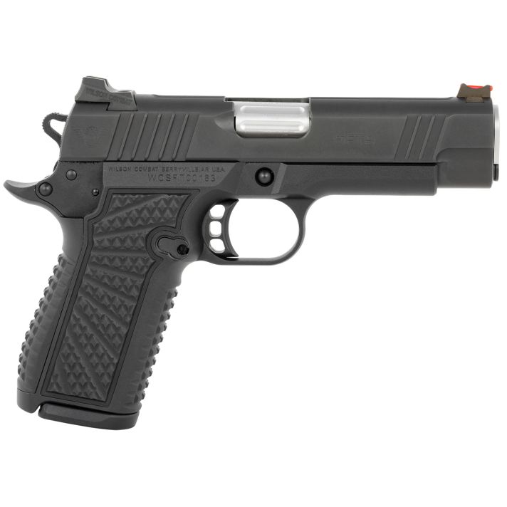 Wilson Combat SFT9CM42 SFT99mm Luger 15+1 (2) 4.25" Stainless, Black, Beavertail Frame, Integrated Grips, Fiber Optic Sights
