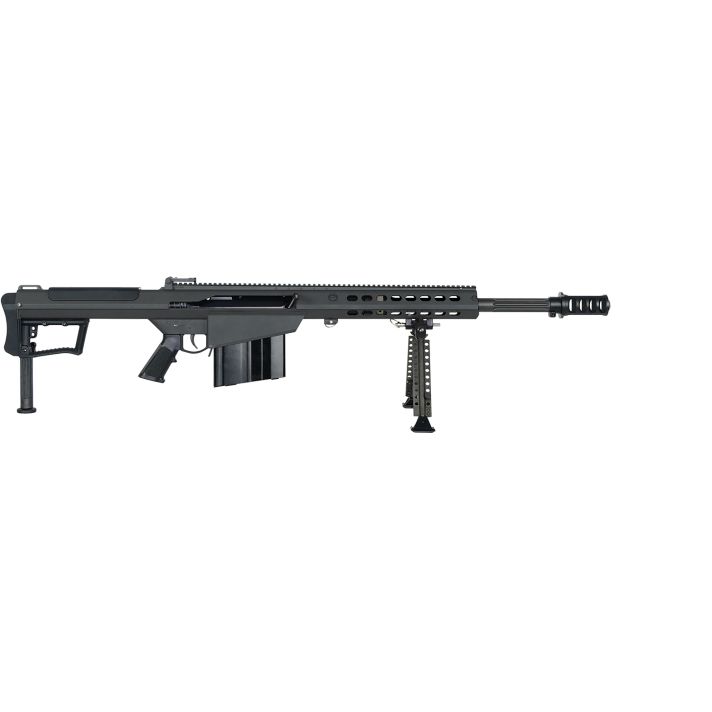 Barrett 18216 M107A150 BMG 10+1 20" Chrome-Lined Fluted Barrel, Four Port Cylindrical Muzzle Brake, Anodized Aluminum Receiver, A2 Polymer Grip, Optics Ready