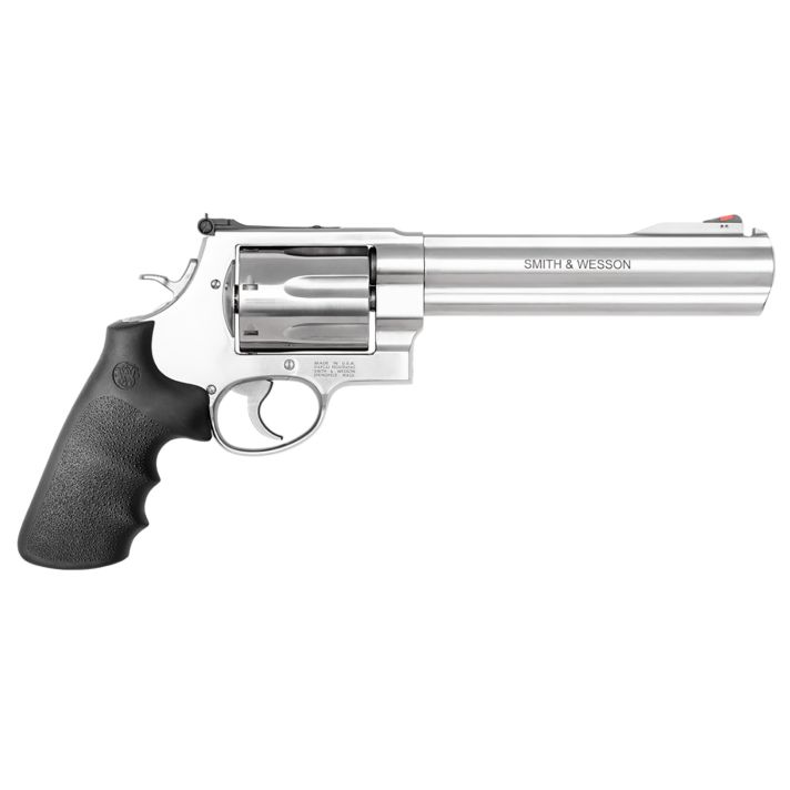 Smith & Wesson 13331 Model 350X-Frame 350 Legend 7 Shot 7.50" Satin Stainless Steel Barrel, Cylinder & Frame, Black Finger Grooved Grip, Internal Lock Safety, Exposed Hammer