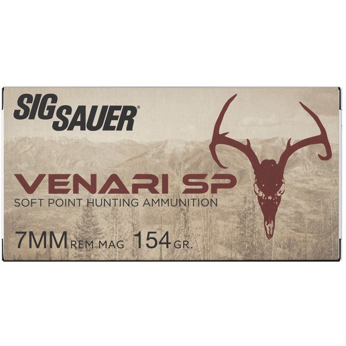 Sig Sauer V7MMSP15420 Venari7mmRemMag 154gr Soft Point 20 Per Box/10 Case