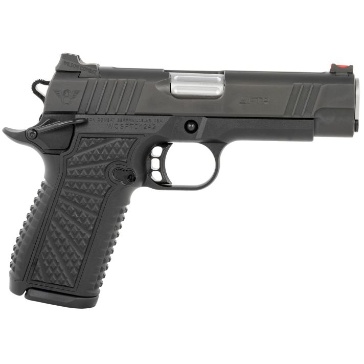 Wilson Combat SFT9CM42A SFT99mm Luger 15+1 (2) 4.25" Stainless, Black, Beavertail Frame, Integrated Grips, Fiber Optic Sights, Ambi Safety