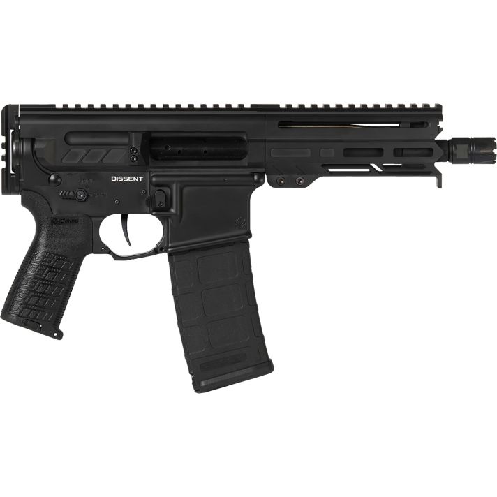 CMMG 55A938FAB Dissent5.56x45mm NATO 30+1 6.50", Black Cerakote Rec, OEM Grip, Picatinny Buffer Adapter, Zeroed Drop-In Single Stage Trigger