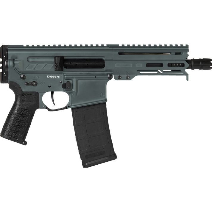CMMG 30A0E33CG Dissent MK4 300 Blackout 30+1 6.50", Charcoal Green Cerakote Rec, OEM Grip, Picatinny Buffer Adapter, Zeroed Drop-In Single Stage Trigger