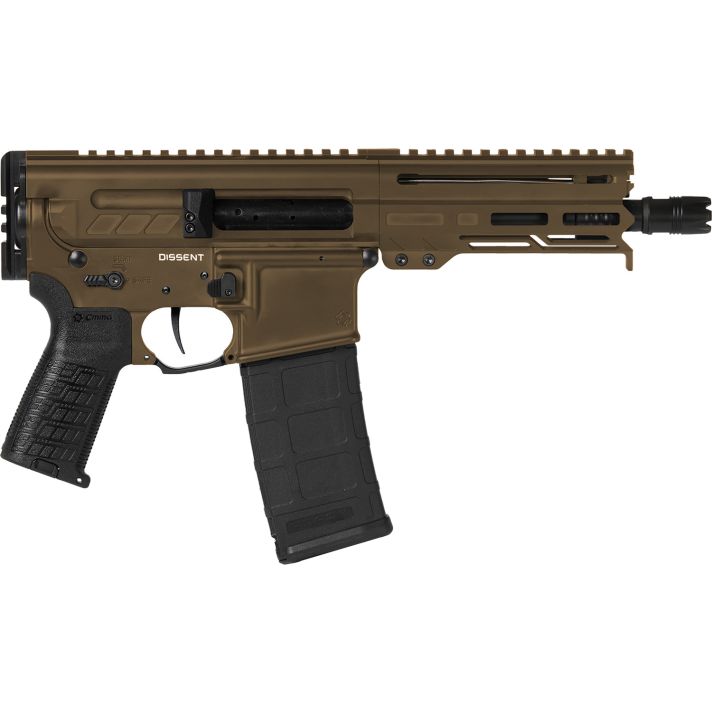 CMMG 30A0E33MB Dissent MK4 300 Blackout 30+1 6.50", Midnight Bronze Cerakote Rec, OEM Grip, Picatinny Buffer Adapter, Zeroed Drop-In Single Stage Trigger