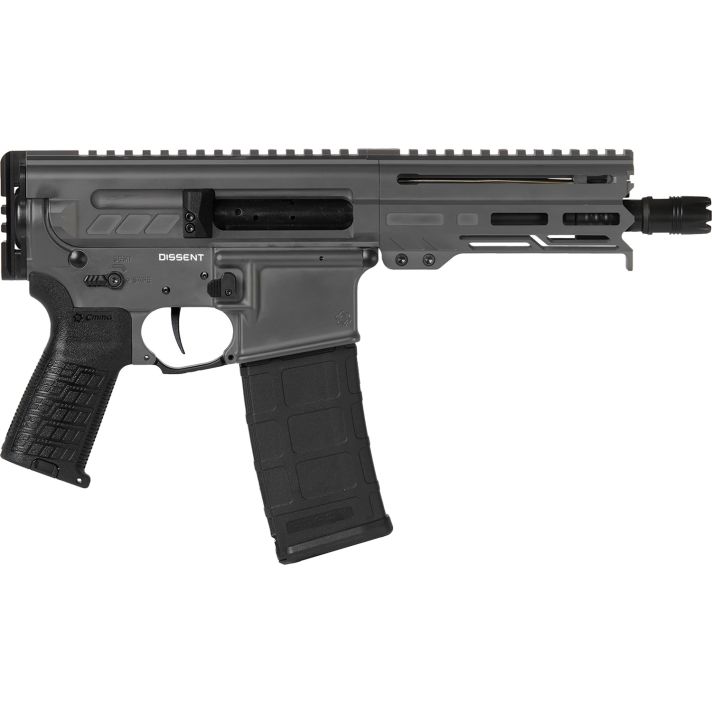 CMMG 30A0E33TNG Dissent MK4 300 Blackout 30+1 6.50", Tungsten Gray Cerakote Rec, OEM Grip, Picatinny Buffer Adapter, Zeroed Drop-In Single Stage Trigger