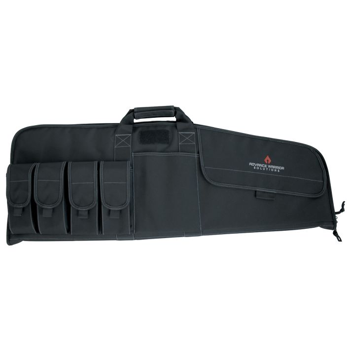 Advance Warrior Solutions RA36RCBL Raptor36" Black Polyester for Tactical Rifle, 4 Mag Pouch