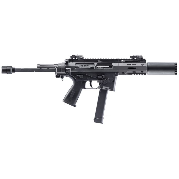 B&T Firearms 500003SDGTB SPC9 SD 9mm Luger 33+1 4.50" with RBS Suppressor, Black, Tele Brace Adapter, Polymer Grip (Glock Mag Compatible)