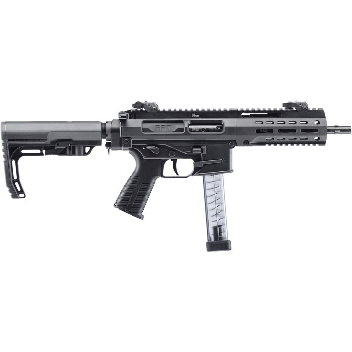 B&T Firearms 500010G B&T SPC99mm Luger 33+1 16", Black, Telescopic Stock, Polymer Grip (Glock Mag Compatible)