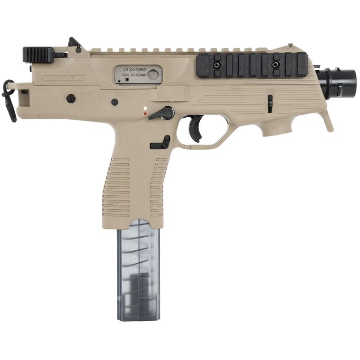 B&T Firearms 30105NUSCT TP99mm Luger 30+1 5.10", Coyote Tan, Polymer Frame/Grip, No Brace, Iron Sights