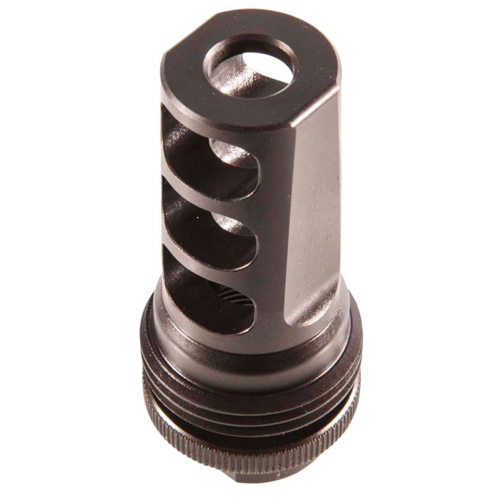 SilencerCo AC591 ASR Muzzle Brake Black Steel with 5/8"-24 tpi Threads for 30 Cal