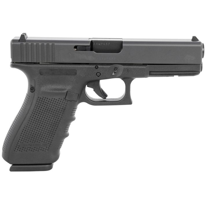 Glock UG2050203 G20 Gen4 Full Size 10mm Auto 15+1, 4.61" Black Steel Barrel, Matte Black Serrated Steel Slide, Black Polymer Frame w/Picatinny Rail, Black Finger Grooved Grip, Ambidextrous, USA Made