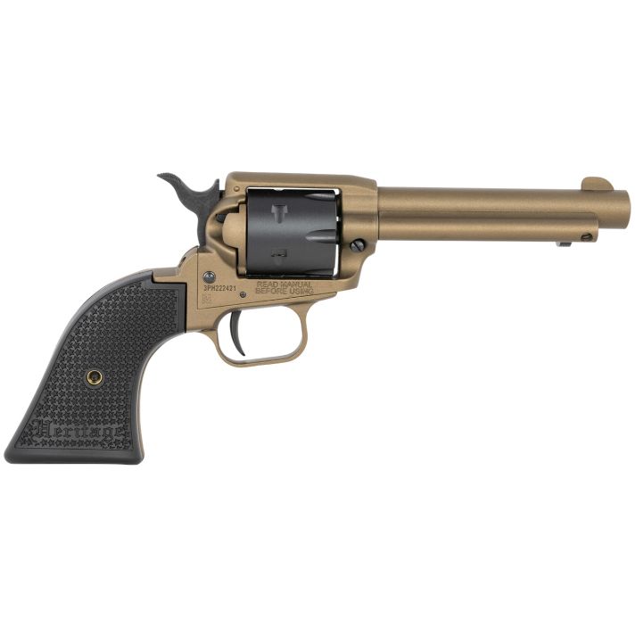 Heritage Mfg RR22A4 Rough Rider22 LR 6 Shot 4.75" Burnt Bronze Cerakote Steel Barrel, Black Satin Cylinder, Burnt Bronze Cerakote Steel Frame