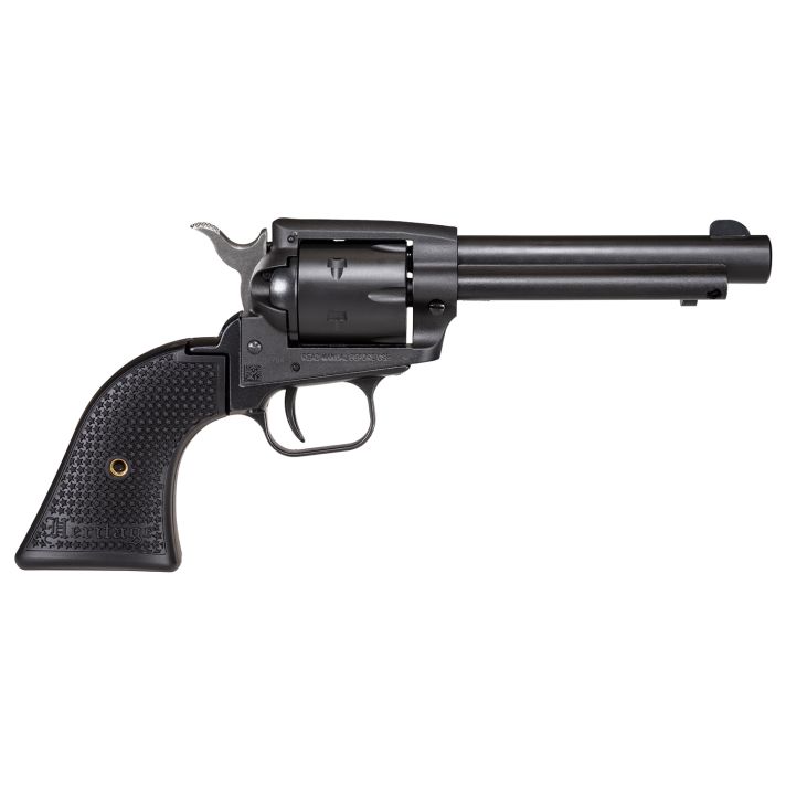 Heritage Mfg SRR22BS4PG Rough Rider22 LR 6 Shot, 4.75" Black Satin Steel Barrel, Frame & Cylinder, Black Polymer Grip, Manual Thumb Safety, Exposed Hammer