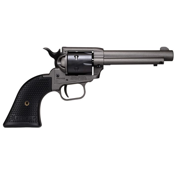 Heritage Mfg SRR22C4 Rough Rider22 LR 6rd 4.75", Tungsten Gray Frame & Barrel, Black Satin Cylinder, Black Polymer Grips