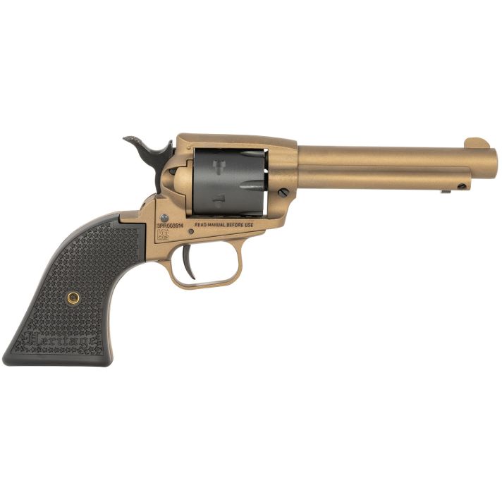 Heritage Mfg SRR22A4 Rough Rider22 LR 6 Shot, 4.75" Burnt Bronze Cerakote Steel Barrel, Frame, Black Satin Cylinder, Black Polymer Grip, Hammer/Thumb Safety, Exposed Hammer