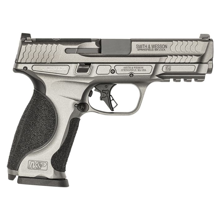 Smith & Wesson 13194 M&P M2.0 Optic Ready 9mm Luger 17+1 (3) 4.25", Tungsten Gray, Aluminum Frame with Picatinny Rail, Optic Cut Slide, Interchangeable Backstrap Grip, Ambi Controls