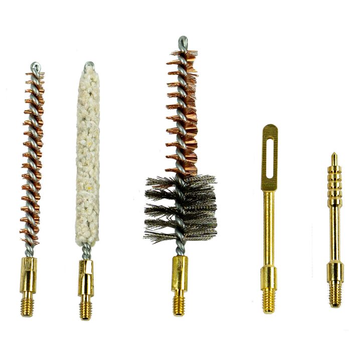 KleenBore 556-SET MSR/AR Platform Accessory Cleaning Set #8-32 Thread Cotton Mop Bore Brush Bronze Bristles