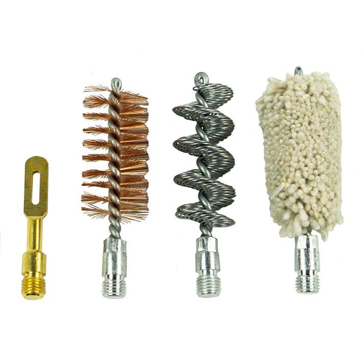 KleenBore 12GA-SET Shotgun Accessory Cleaning Set 12 Gauge Shotgun #8-32 Thread Cotton Mop/Bore Brush Bronze Bristles
